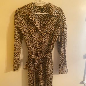 Cheetah tie dress. Never worn.